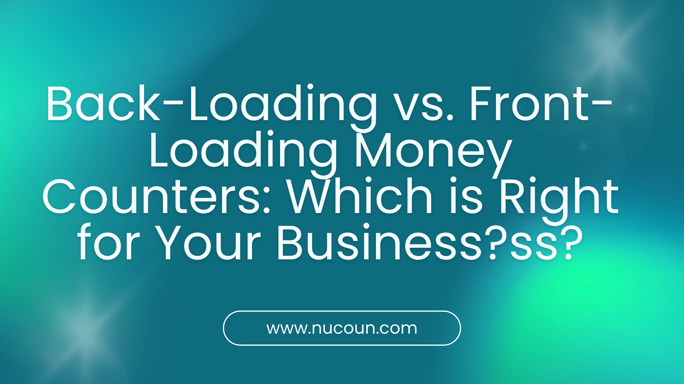 Back-Loading vs. Front-Loading Money Counters: Which is Right for Your ...