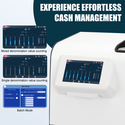 Heavy Duty 3-Pocket Bank Grade Coin Sorter C200 with Touch Screen and High-Speed Sorting